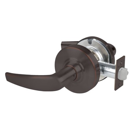 SCHLAGE Grade 1 Passage Latch, Athens Lever, Non-Keyed, Aged Bronze Finish, Non-Handed ND10S ATH 643E